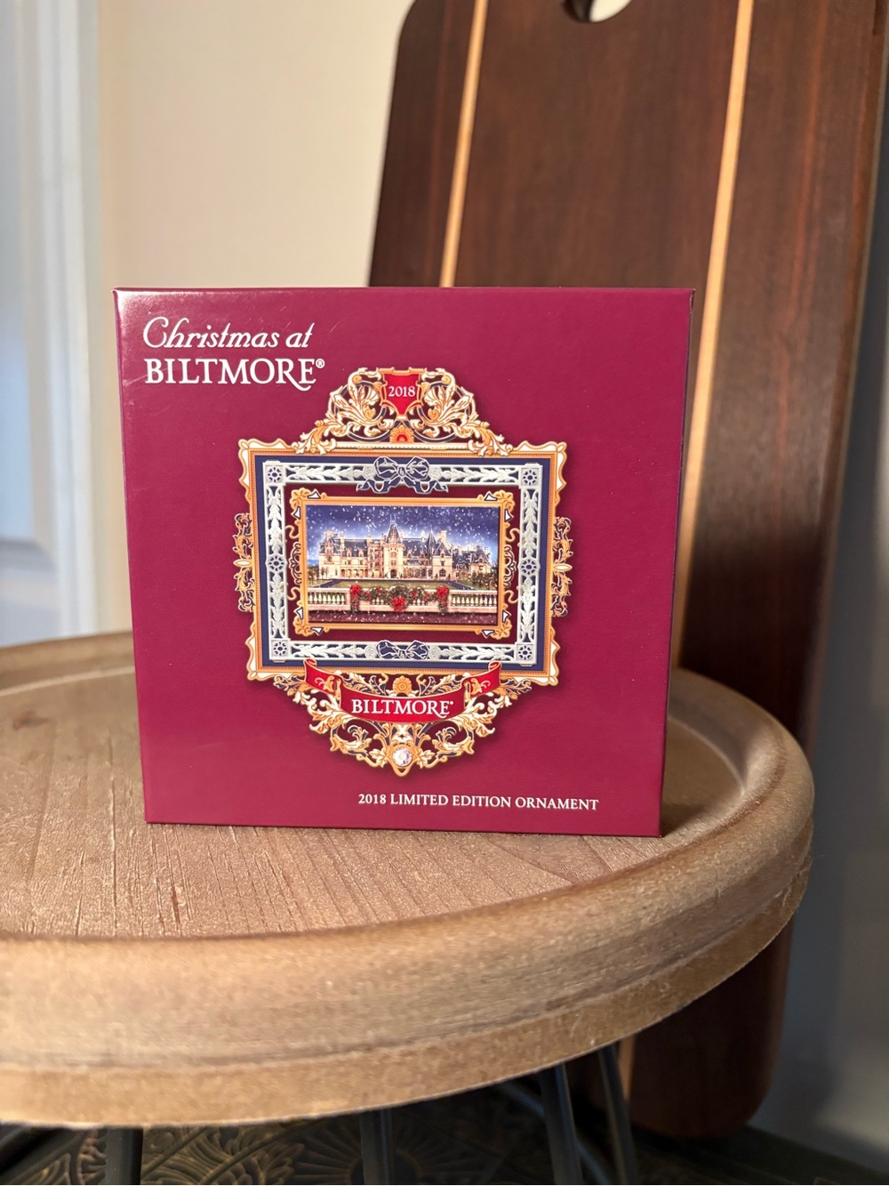 Biltmore Estate Christmas Ornament 2018 - Red, Gold Limited Edition Original Box